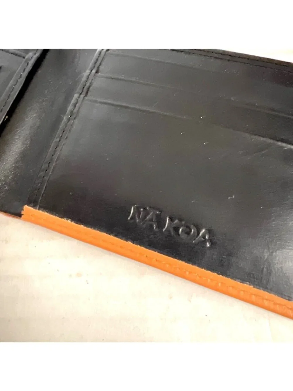 NA KOA Hawaiian Leather Wallet Polynesian Tribal Manu Tattoo Eugene Ta'ase